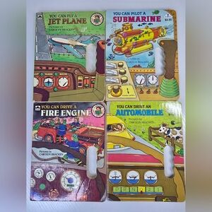 Vtg 1983 You Can Drive an Automobile Jet‎ Sub 4 Children's Board Book w/ Handles